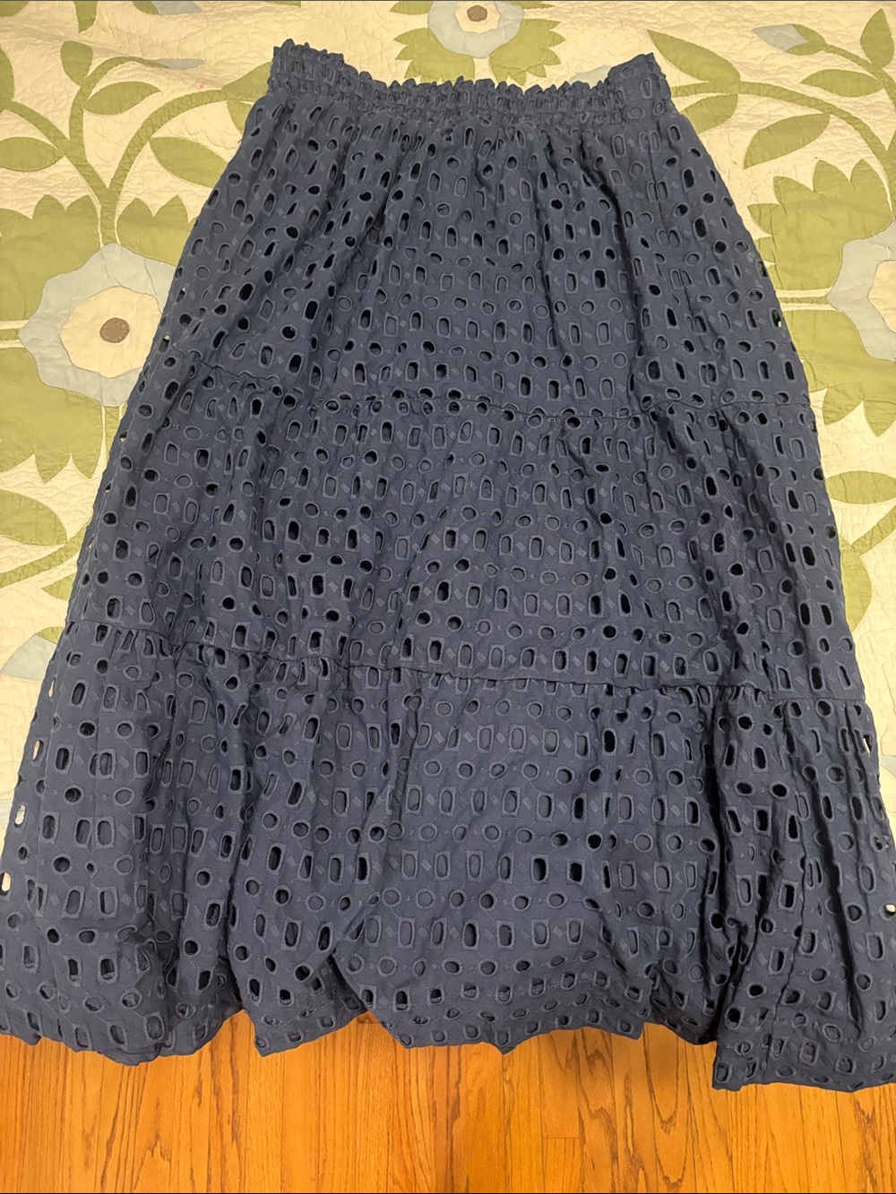 Maeve Anthropologie Somerset Eyelet Maxi Skirt XL NWT